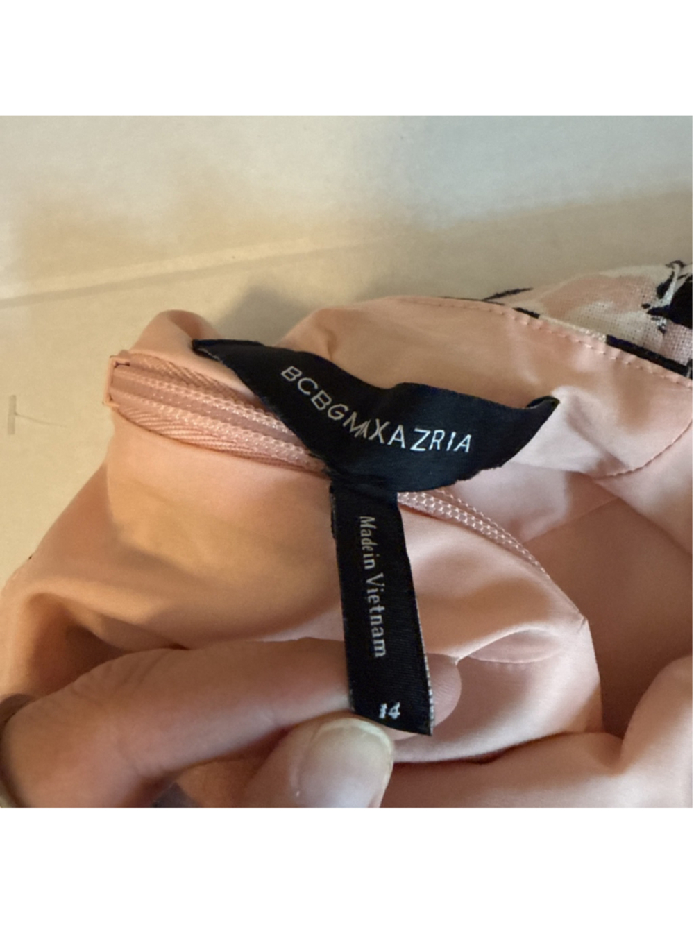 BCBGMaxAzria Women’s Halter Dress Size 14 Floral Lined Knee Length Spring Summer - Picture 5 of 7